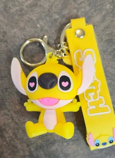 Porte-clés Stitch Jaune en PVC