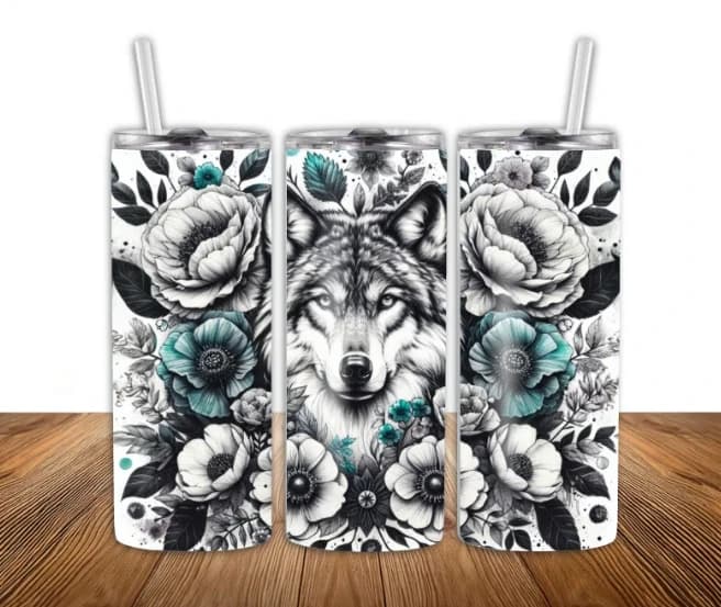 Bouteille isotherme Loup 20 oz