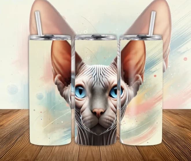 Bouteille isotherme Chat sphynx 20 oz