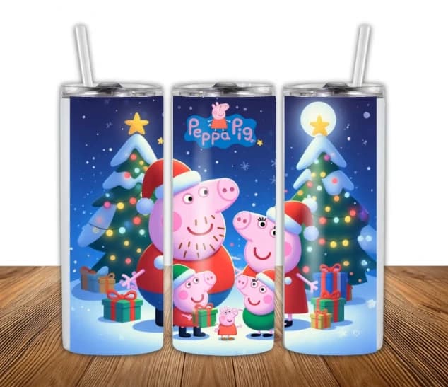 Bouteille isotherme Peppa Pig Noël 20 oz