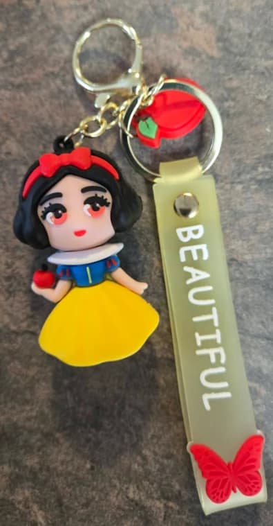 Porte-clés Blanche-Neige en PVC