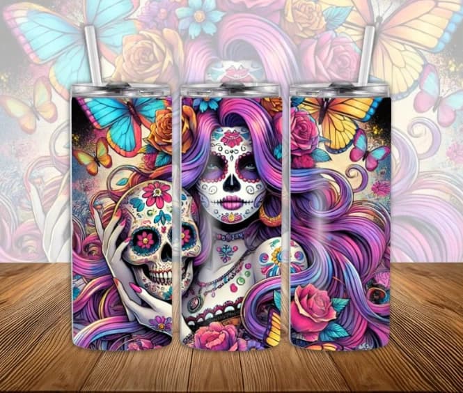 Bouteille isotherme Girl skull 20 oz