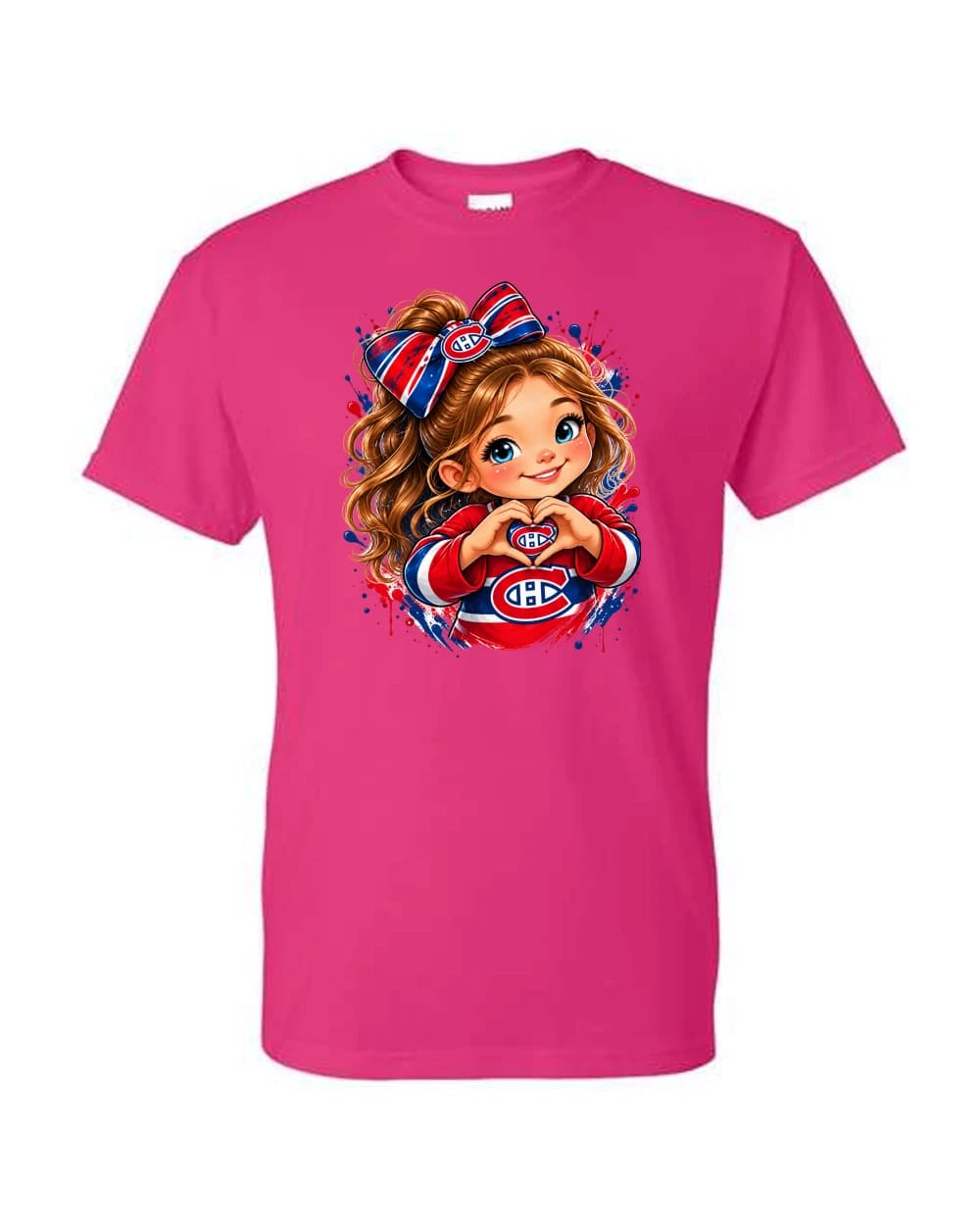 Mascotte des Canadiens en éclaboussures · Fuchsia