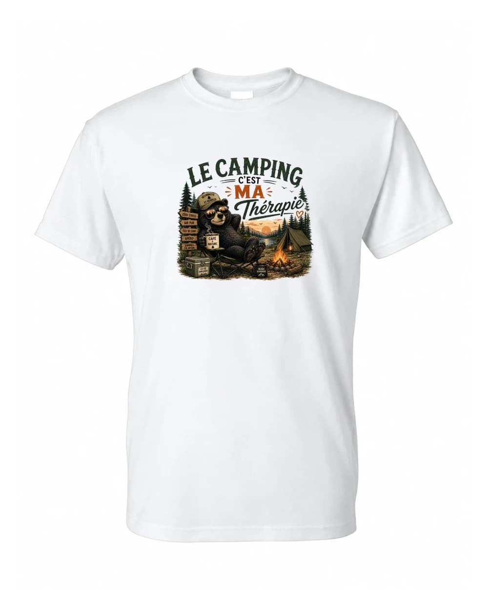 Le camping c'est ma thérapie · Blanc
