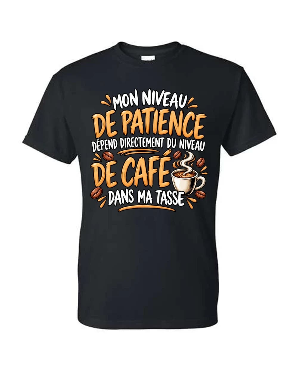 Mon niveau de patience café · Noir