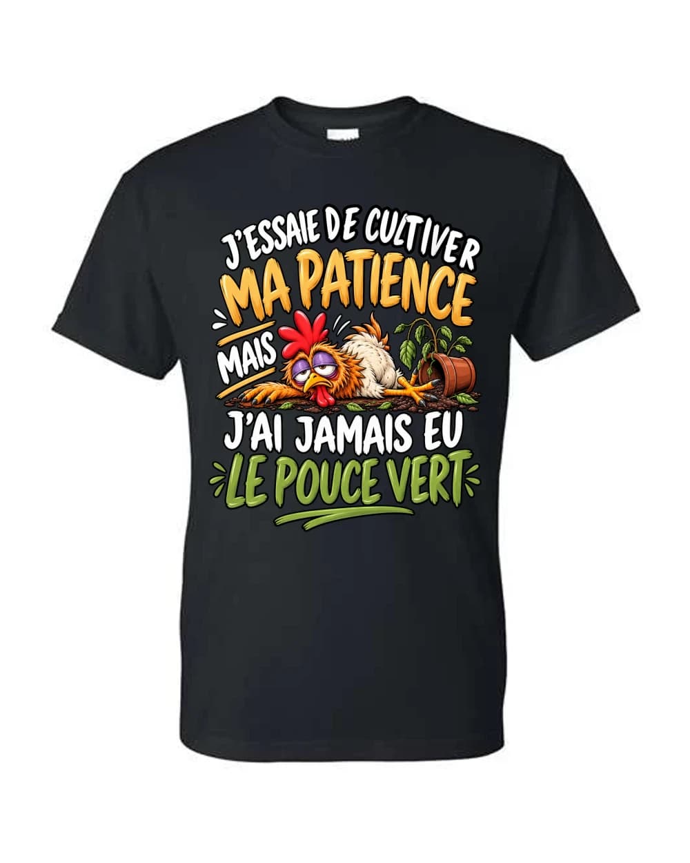 J'essaie de cultiver ma patience · Noir