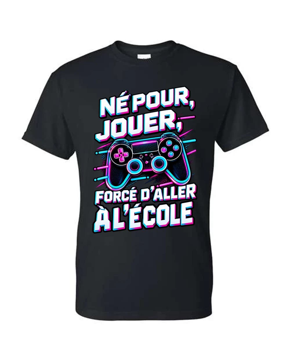 Né pour jouer, forcé d'aller à l'école · Noir