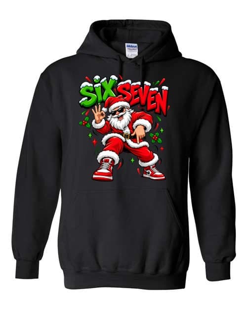 Père Noël urbain Six Seven · Noir