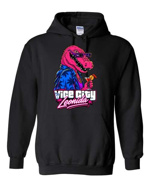 Alligator Vice City néon · Noir