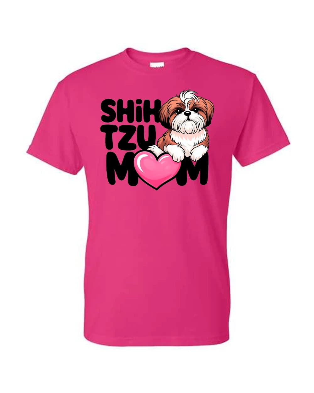 Shih Tzu Mom brun et blanc · Fuchsia